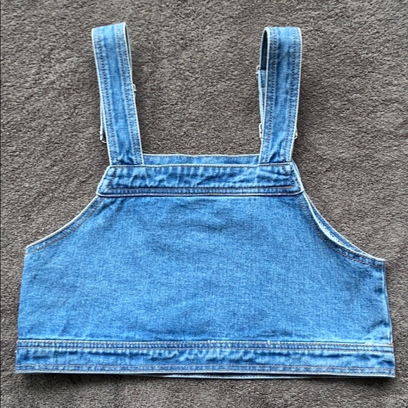 denim crop top - Picture 2 of 3